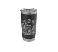 Whimsy Goth Fairycore Grunge Frog Mushroom Moon Vintage Vaso térmico de acero inoxidable de doble pared