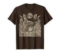 Whimsy Goth Fairycore Witchy Frog Mushroom Moon Vintage Camiseta