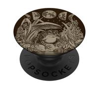 Whimsy Goth Fairycore Witchy Frog Mushroom Moon Vintage PopSockets PopGrip Adhesivo