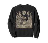 Whimsy Goth Fairycore Witchy Frog Mushroom Moon Vintage Sudadera