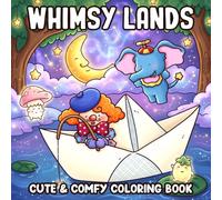 Whimsy Lands Coloring Book: Cute Fantasy Coloring Pages for Adults & Teens with Cozy Magical Characters in Wonderland for Stress Relief and Creative Fun
