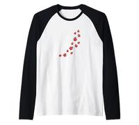Whimsy Twee Ladybug Trail Cute Summer Aesthetic Camiseta Manga Raglan