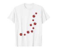 Whimsy Twee Ladybug Trail Heart Cute Summer Camiseta