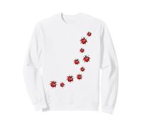Whimsy Twee Ladybug Trail Heart Cute Summer Sudadera