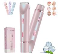 Whimsyard Shaver For Women, Glowshave 2-In-1 Women's Body Shaver, Bald Cat Razor For Women, Ezme Razor, 2 In 1 Electric Shaver Razors, Waterproof Wet & Dry Use For Any Part(Pink)
