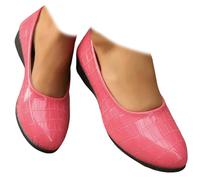 Whimsyard Zapatos De Cuero Livianos para Mujer, Bailarinas para Mujer, Cómodas Y Sin Cordones, con Soporte para El Arco, Informales, con Punta Redonda, Cómodos, De Vestir De Cuero Vintage (Rosa,39)