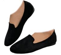Whimsyard Zapatos Planos Ortopédicos para Mujer:Comodidad Y Soporte para El Arco,Bailarinas Ortopédicas De Punta Redonda para Mujer,cómodos Zapatos para Caminar Sin Cordones (Negro,39)