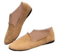 Whimsyard Zapatos Planos Ortopédicos para Mujer:Comodidad Y Soporte para El Arco,Bailarinas Ortopédicas De Punta Redonda para Mujer,cómodos Zapatos para Caminar Sin Cordones (Camello,37)