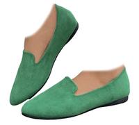 Whimsyard Zapatos Planos Ortopédicos para Mujer:Comodidad Y Soporte para El Arco,Bailarinas Ortopédicas De Punta Redonda para Mujer,cómodos Zapatos para Caminar Sin Cordones (Verde,37)
