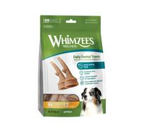 WHIMZEES - Snacks Dentales Naturales sin Cereales - para Perros Medianos - Forma de Asta Masticable - Calma y Entretiene a tu Perro - 12 Unidades