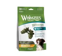 Whimzees Snack dental Cocodrilo - Talla M para perros medianos - 12 unidades, sin cereales