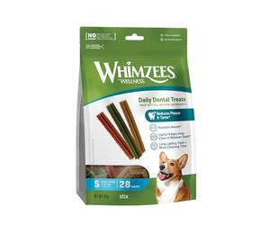WHIMZEES Palitos S 28 Piezas - Talla S | Golosinas para Perros Pequeños, de Larga Duración, Naturales y Sin Cereales, Vegetarianas, Sin Azúcares Añadidos