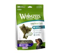 56 barritas Whimzees Snacks Dentales Soft Value Bags XS para perros