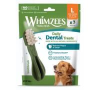 Whimzees Snack Dental Toothbrush Daily Dental Treats para Perros 3 unidades - L