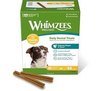 WHIMZEES - Snacks Dentales Naturales sin Cereales - para Perros Medianos - Palitos Masticables - Mejora la Higiene Bucal - 30 Unidades