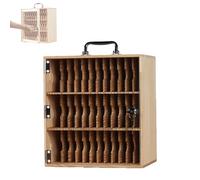 WHIPIN Taquilla de Pared de Madera de Pino para teléfono móvil, con Ranuras numeradas, Compartimentos con Cerradura y Puerta de acrílico, Ideal para aulas, oficinas y Espacios públicos(36 Slots)