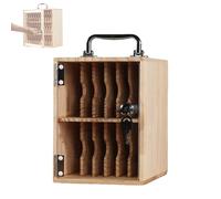 WHIPIN Taquilla de Pared de Madera de Pino para teléfono móvil, con Ranuras numeradas, Compartimentos con Cerradura y Puerta de acrílico, Ideal para aulas, oficinas y Espacios públicos(12 Slots)
