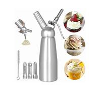 Whipped Cream Dispenser, Cream Whipper, 3 Various Stainless Culinary Decorating Nozzles Homemade Cream Maker