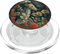 Whippet Sighthound William Morris Estilo Floral PopSockets PopGrip para MagSafe