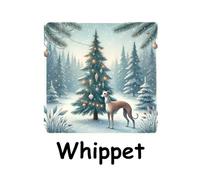 Whippets in Christmas - Illustrated Lined Notebook