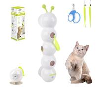 Whirlie Cat Toy - Juguete de movimiento inteligente para gatos con diseño de gusano para gatos de interior, juguetes interactivos Happy Luna para caza, saltar y jugar interactivo (1 unidad)