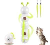 Whirlie Cat Toys,Smart Motion Cat Toy with Worm Design,Happy Luna Cats Toy,Caterpillar Smart Cats Toys, Jumping and Interactive Play, Suitable for Indoor WallDoor and Window Installation (1 pcs)
