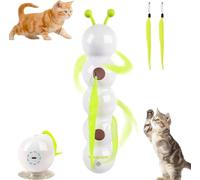 Whirlie - Juguete para gatos de movimiento inteligente con diseño de gusano para gatos de interior, Teaser interactivo con ventosa para gatos, para caza, saltar y jugar interactivo