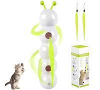 Whirlie - Juguete para gatos Happy Luna, juguete para gatos Whirlie Smart Motion con diseño de gusano, juguetes interactivos de pared y ventana con ventosa para gatos de interior