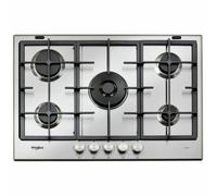 Whirlpool GMAL7522IXL Quemador Encimera Empotrable A Gas 75 CM Inox Rejas Hierro