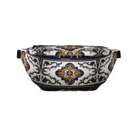 Whirlpool - Riñonera con diseño de flores | Riñonera de viaje con cremalleras dobles que asegura el móvil de pasaporte y tarjetas, un recuerdo de talla única para