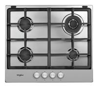 Whirlpool TGML661IX Placa de gas Empotrable | Clase energética A | 4 fuegos EcoBoost, Encendido electrónico, Parrillas de hierro fundido