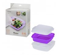 Whirlpool Wpro STM008 Vaporiera Rectangular Para Microondas 24x20 Cm