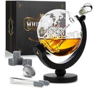 WHISISKEY Decantador de Whisky - Jarra de whisky - Decantador 900ml - Set de Regalo de Whisky - Regalos Originales para Hombres - 4 Piedras de Whisky, Accesorios