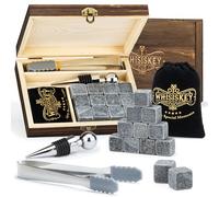 WHISISKEY Set de Piedras de Whisky - 12 Cubitos de Hielo Reutilizables - Caja de Regalo - Piedras de Whisky - Set de Regalo de Whisky - Regalos Originales para Hombre - Accesorios de Whiskey