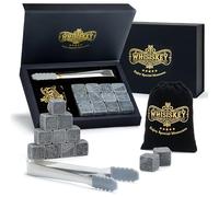 WHISISKEY Set de Piedras de Whisky - 12 Cubitos de Hielo Reutilizables - Caja de Regalo - Piedras de Whisky - Set de Regalo de Whisky - Regalos Originales para Hombre - Accesorios de Whiskey