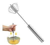 Whisk EVOG - Batidora de Whisk de mano eficiente | Batidor de huevos de acero inoxidable | Mezclador de empuje giratorio apto para cocinar, hornear, mezclar huevos, cremas y salsas en casa o cocinas