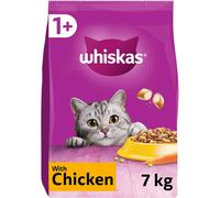 Whiskas 1 Adult Pollo Pienso para gatos adultos 7 kg (Pack de 1