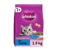 Whiskas 1+ Atún, alimento seco para gatos adultos, 1900 g