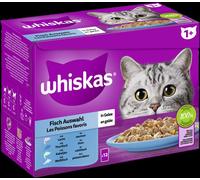 Whiskas 1+ selección de pescado en gelatina 85gx48 multipack
