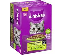 Whiskas 7+ Comida húmeda para Gatos - selección Mixta en Salsa, 12 x 85 g (1 Paquete) - Comida húmeda 12 Bolsas para Gatos a Partir de 7 años y Mayores