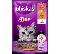 Whiskas 85gx28 Dúo de carne y pollo en gelatina