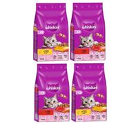 WHISKAS Adult 4x3,8 kg - alimento seco completo para gatos adultos Mezcla de Sabores