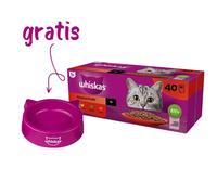 Whiskas Comida húmeda para gatos Adult 1+ Selección clásica en salsa 40 x 85 g Mega Pack