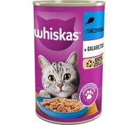 WHISKAS Adult lata 400 g - comida húmeda para gatos adultos, trozos con atún en gelatina