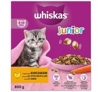 WHISKAS Junior 800 g - alimento seco para gatitos, con delicioso pollo
