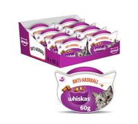 Whiskas Anti-Hairball para evitar las Bolas de Pelo en Gatos (Pack de 8 x 60g)