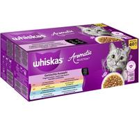 WHISKAS Aromatic Comida húmeda en Salsa para Gatos, 40 x 85 g, selección de Pescado