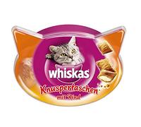 whiskas Bolsas crujientes para aperitivos para gatos, 4 paquetes (4 x 60 g)