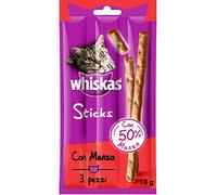 Whiskas Catsticks con Manzo Snack per Gatti Confezione 28 Bustine Da 18 G
