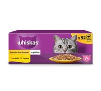 Whiskas Comida Húmeda en Gelatina para Gatos Selección Aves 13 x 4 bolsitas x 85g